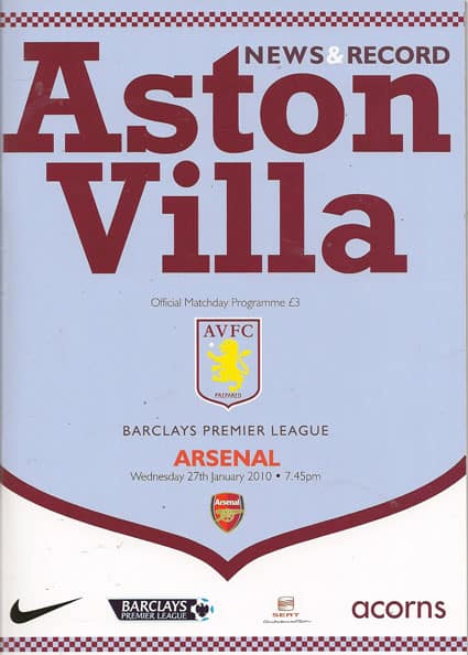 Aston Villa FC v Arsenal FC